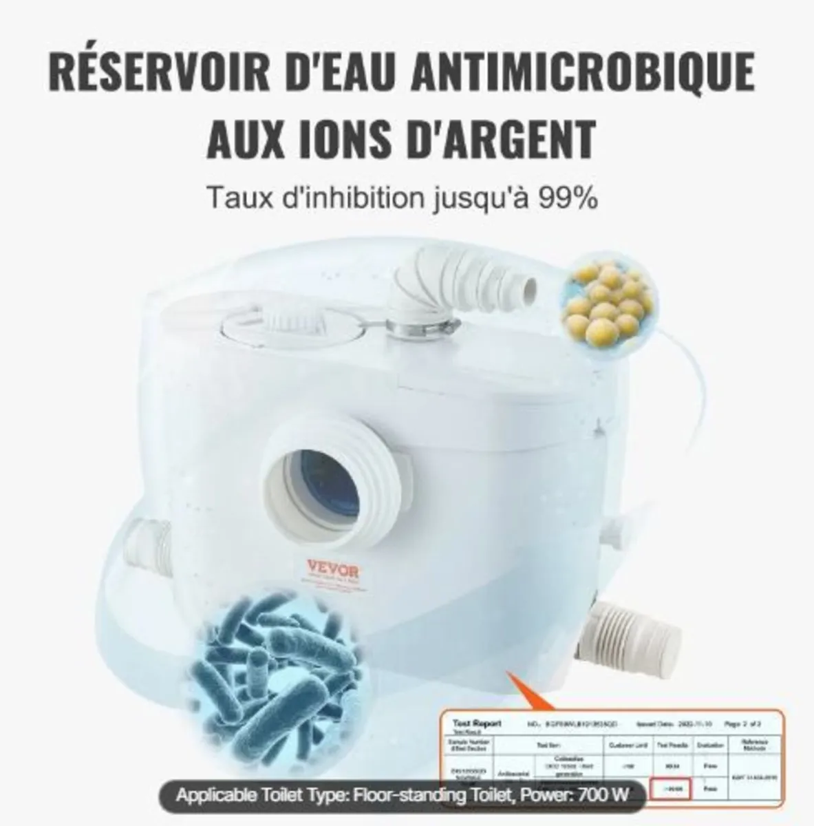 Macerator Pump, 700W, 9600 L/h Flow - Image 3