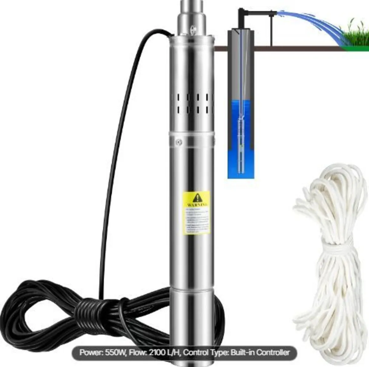Deep Well Submersible Pump, 550W - Image 1