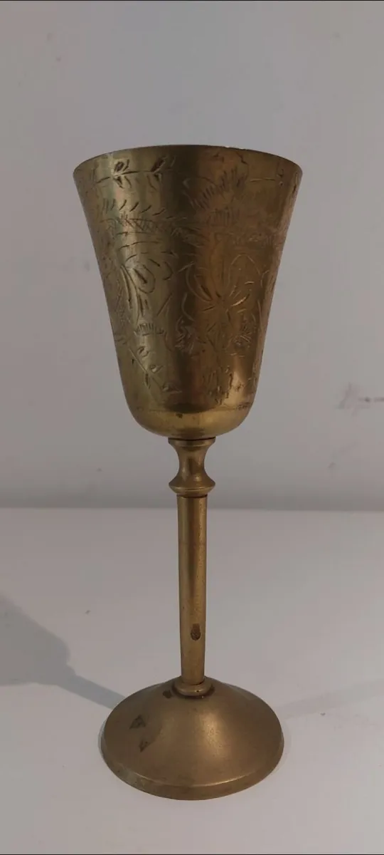 Vintage Brass Goblets - Image 2