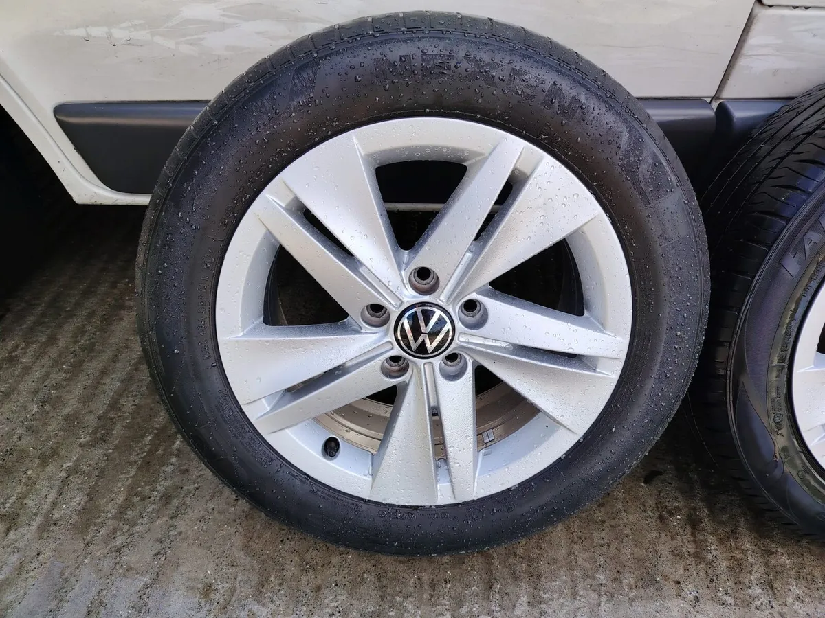 VW alloy wheels with tyres - Image 4