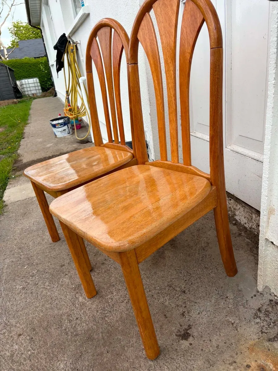 2 wooden kitchen chairs - Image 2