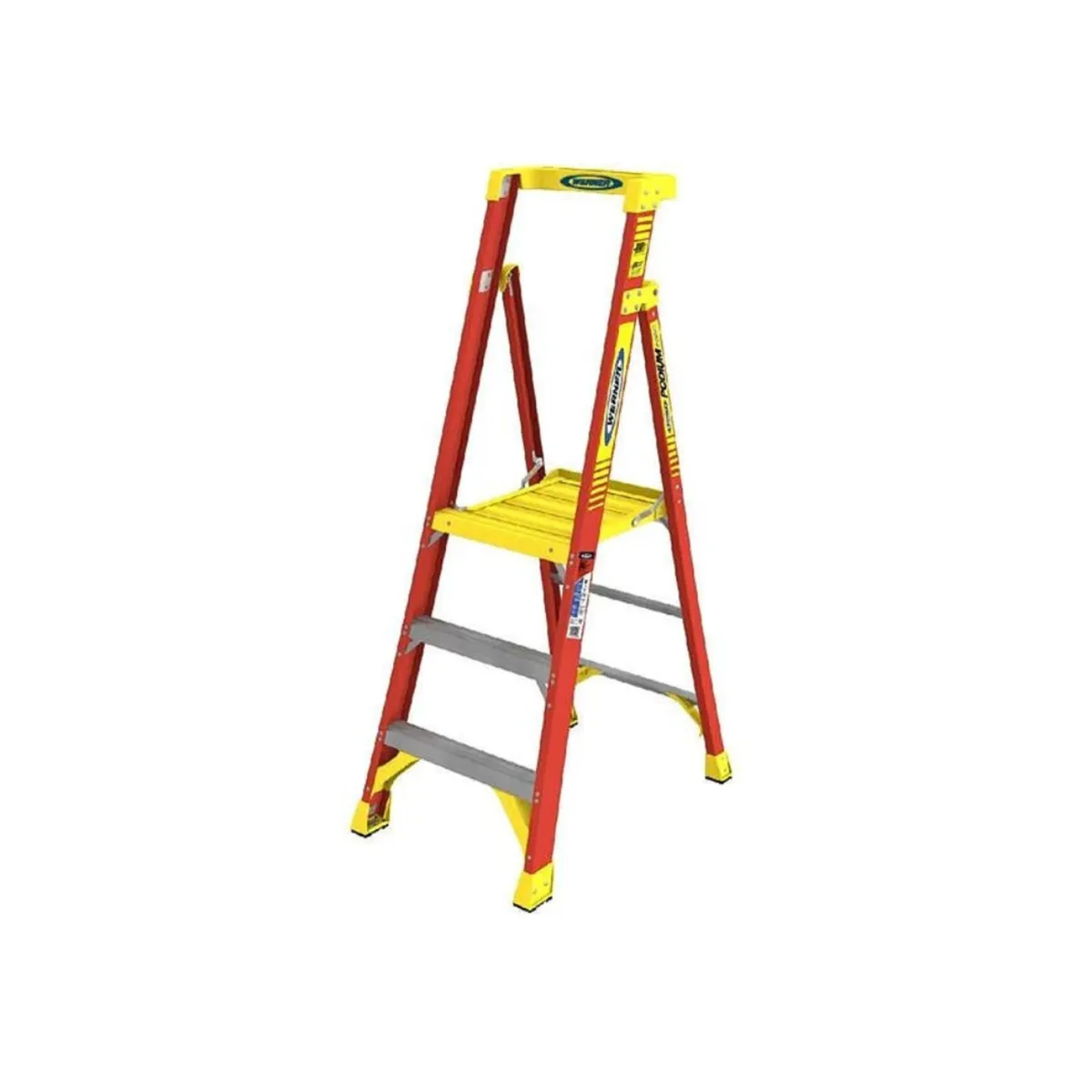 Werner 720 Series Fibreglass Platform Ladder - Image 1