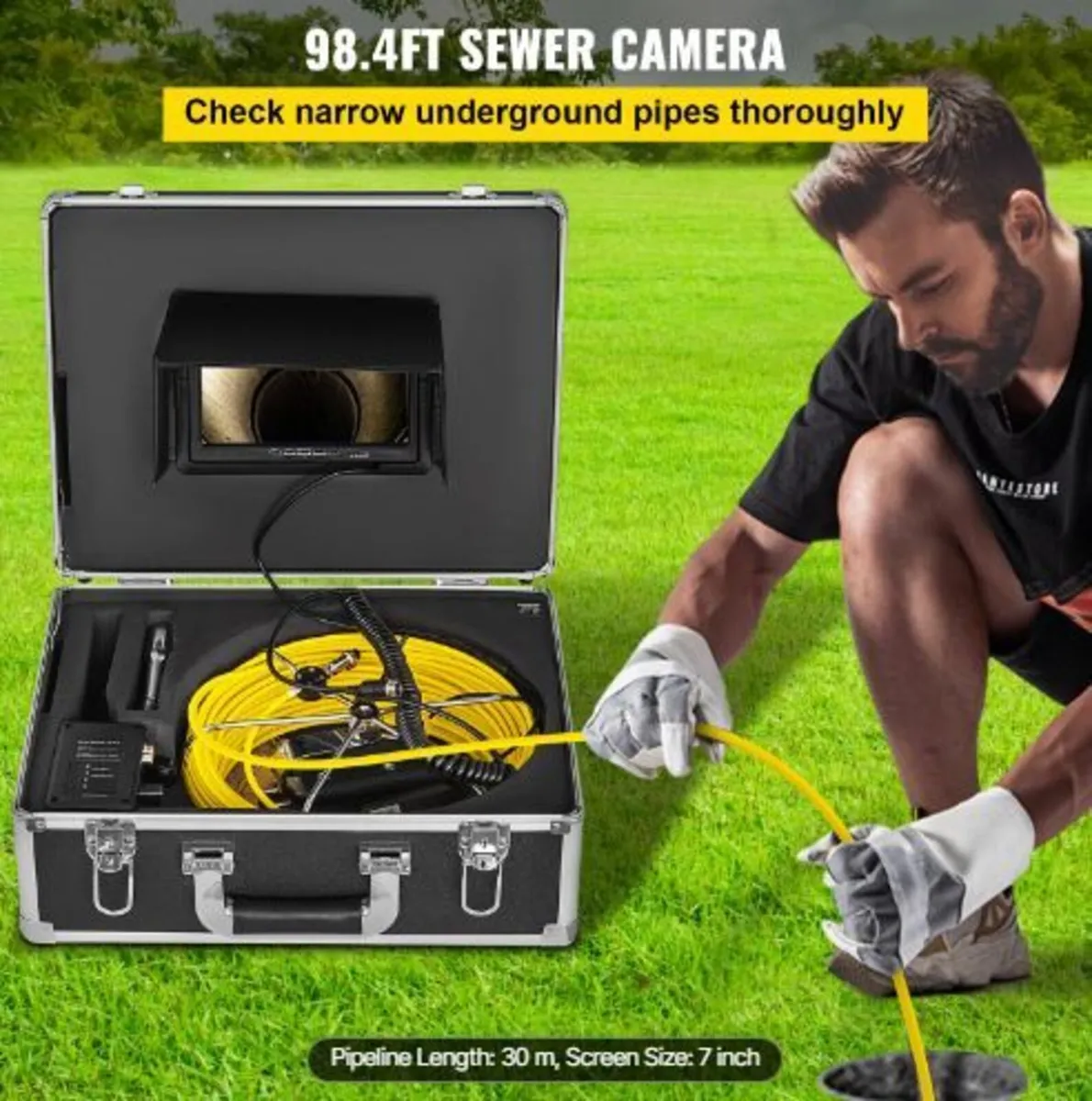 Sewer Camera, Pipe Inspection Camera 30M - Image 2