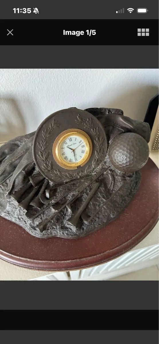 Royal Tara Bronze Golf Clock Display/ Prize - Image 1