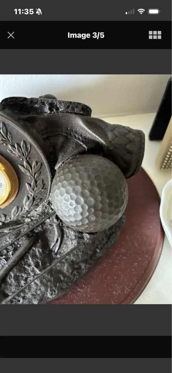 Royal Tara Bronze Golf Clock Display/ Prize - Image 3