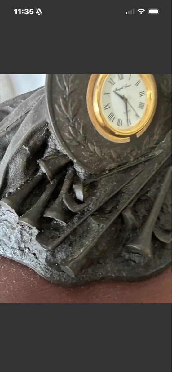 Royal Tara Bronze Golf Clock Display/ Prize - Image 4