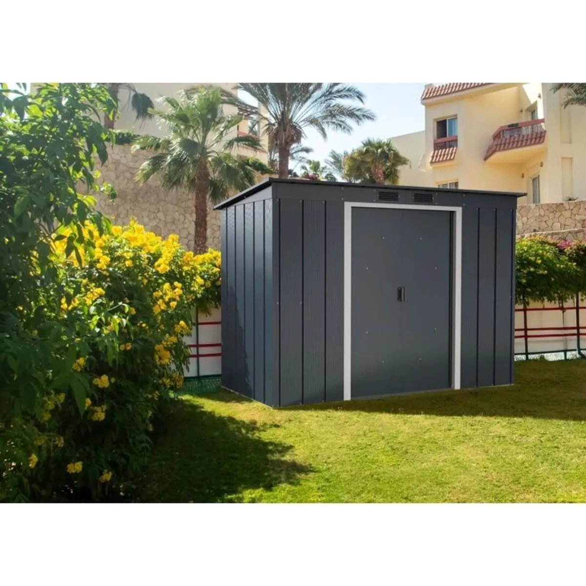 🏡 8x4 ECO PENT STEEL GARDEN SHED – FREE NATIONWID - Image 1