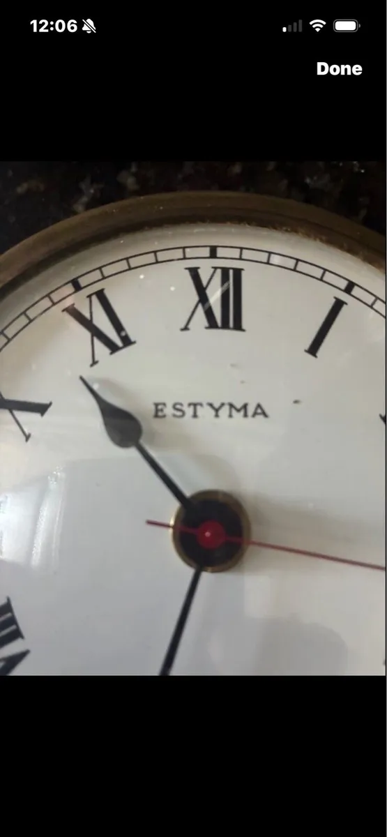 Vintage Brass Maritime Themed Clock - Image 3