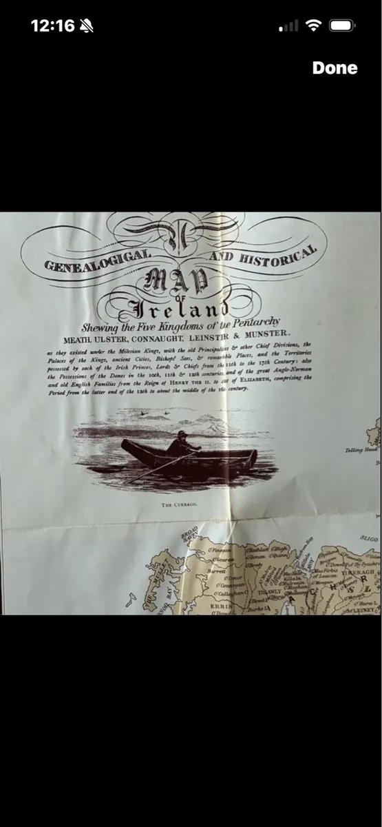 Genealogigal & Historical Map of Ireland (1968) - Image 1