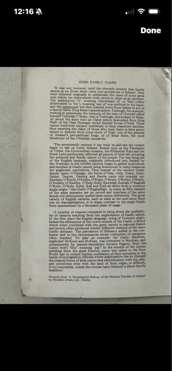 Genealogigal & Historical Map of Ireland (1968) - Image 3
