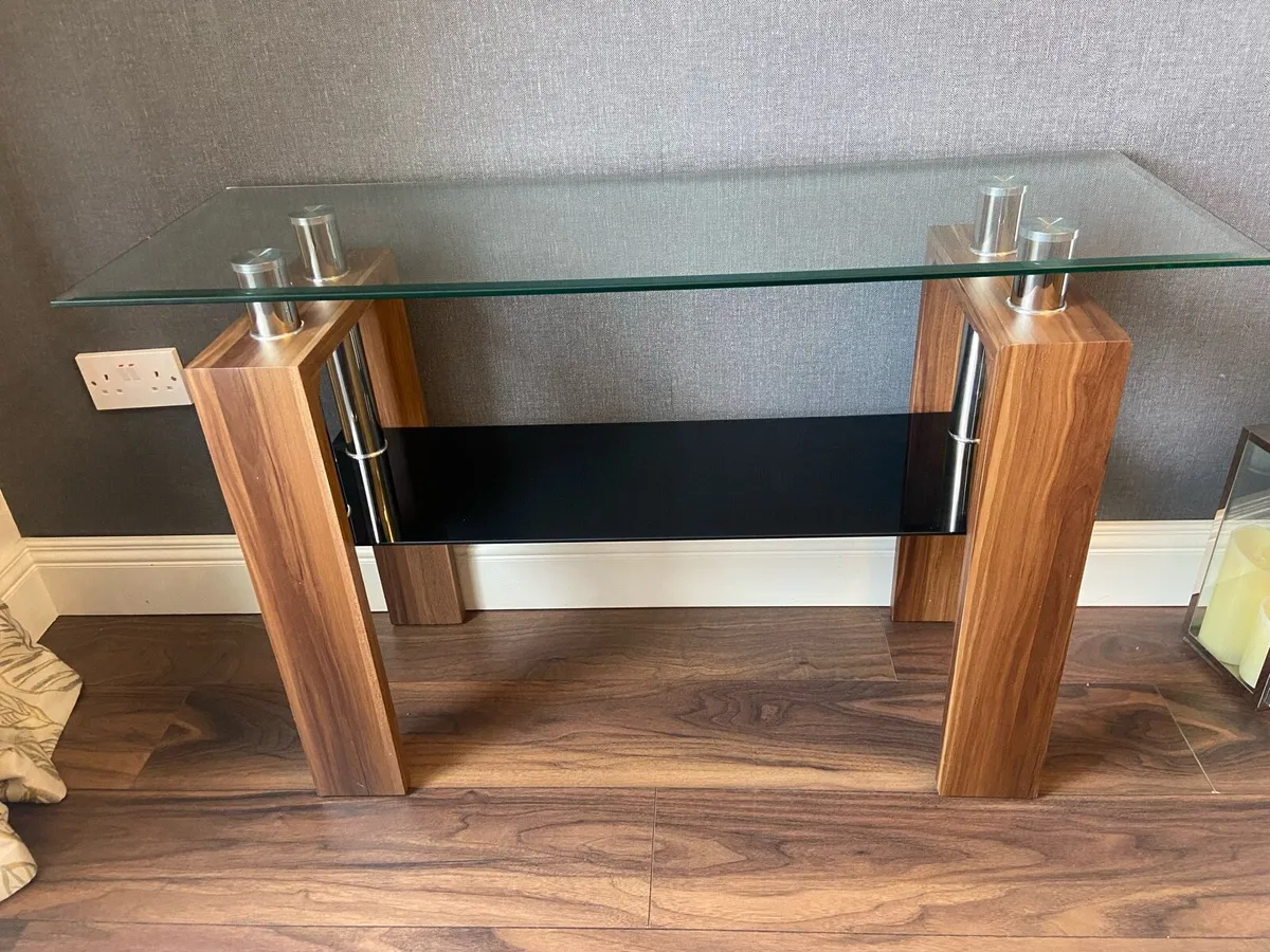 Console table with two matching side tables - Image 1
