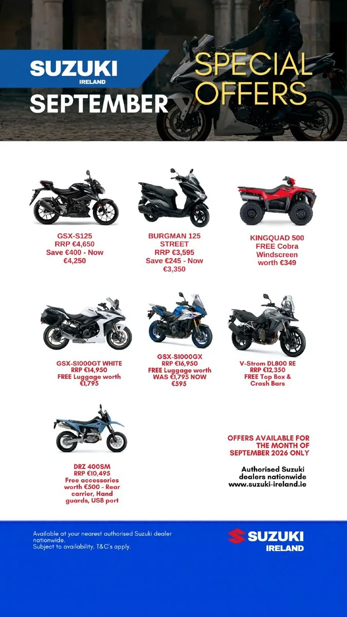 New Suzuki's Available for 262 reg CCS unlimited - Image 1