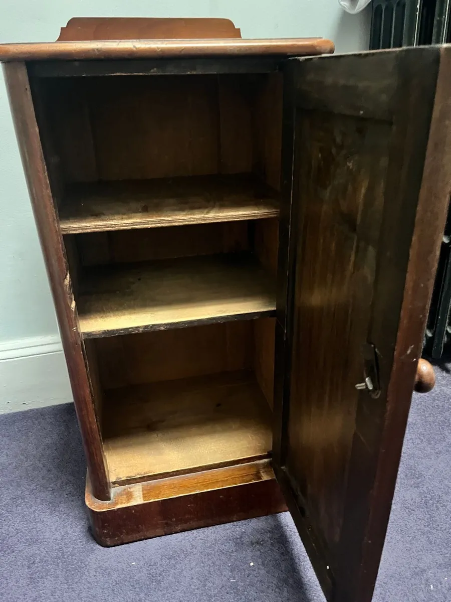Antique bedside locker - Image 3