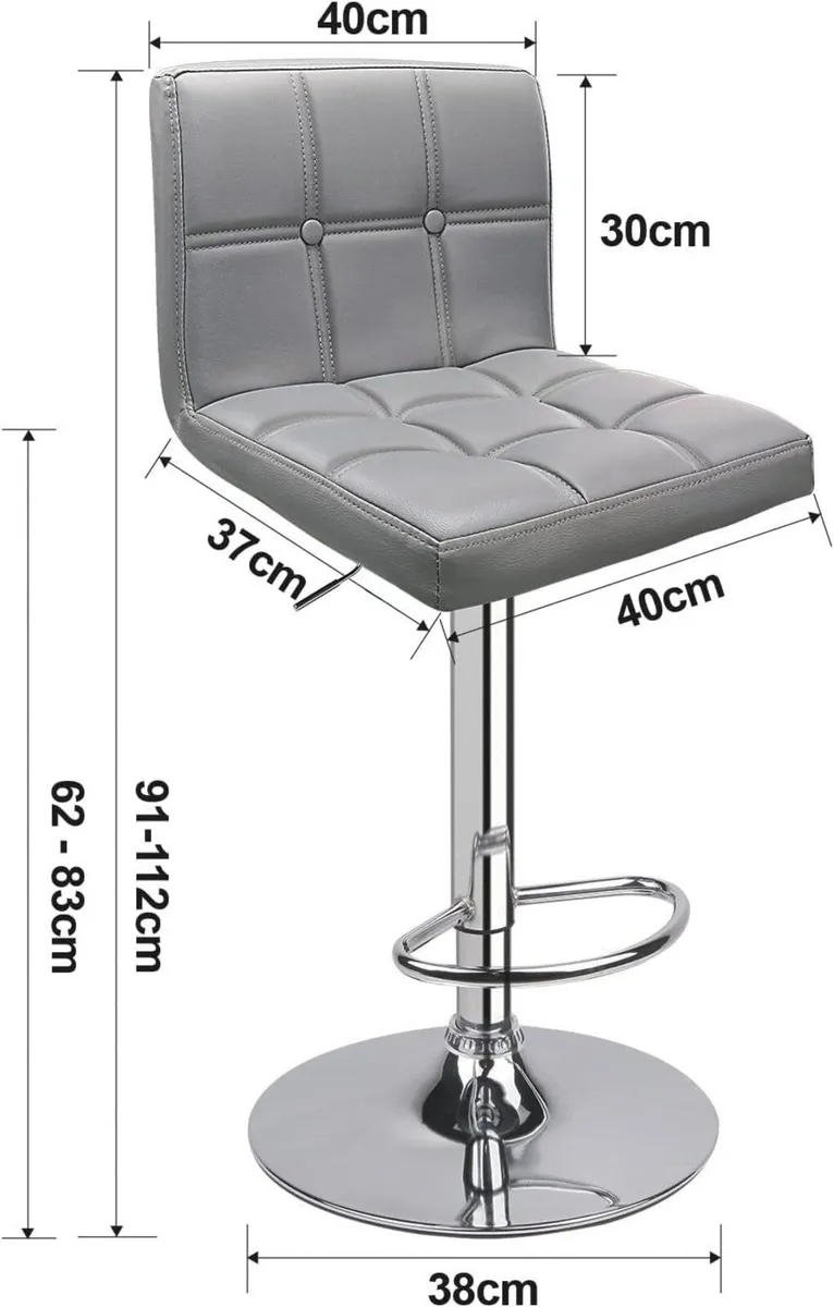 Bar Stools Swivel Chair Kitchen Breakfast Counter - Image 3