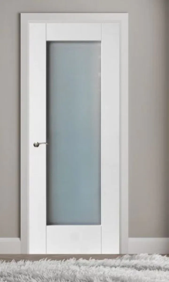 Shaker Doors with opaque glass panel