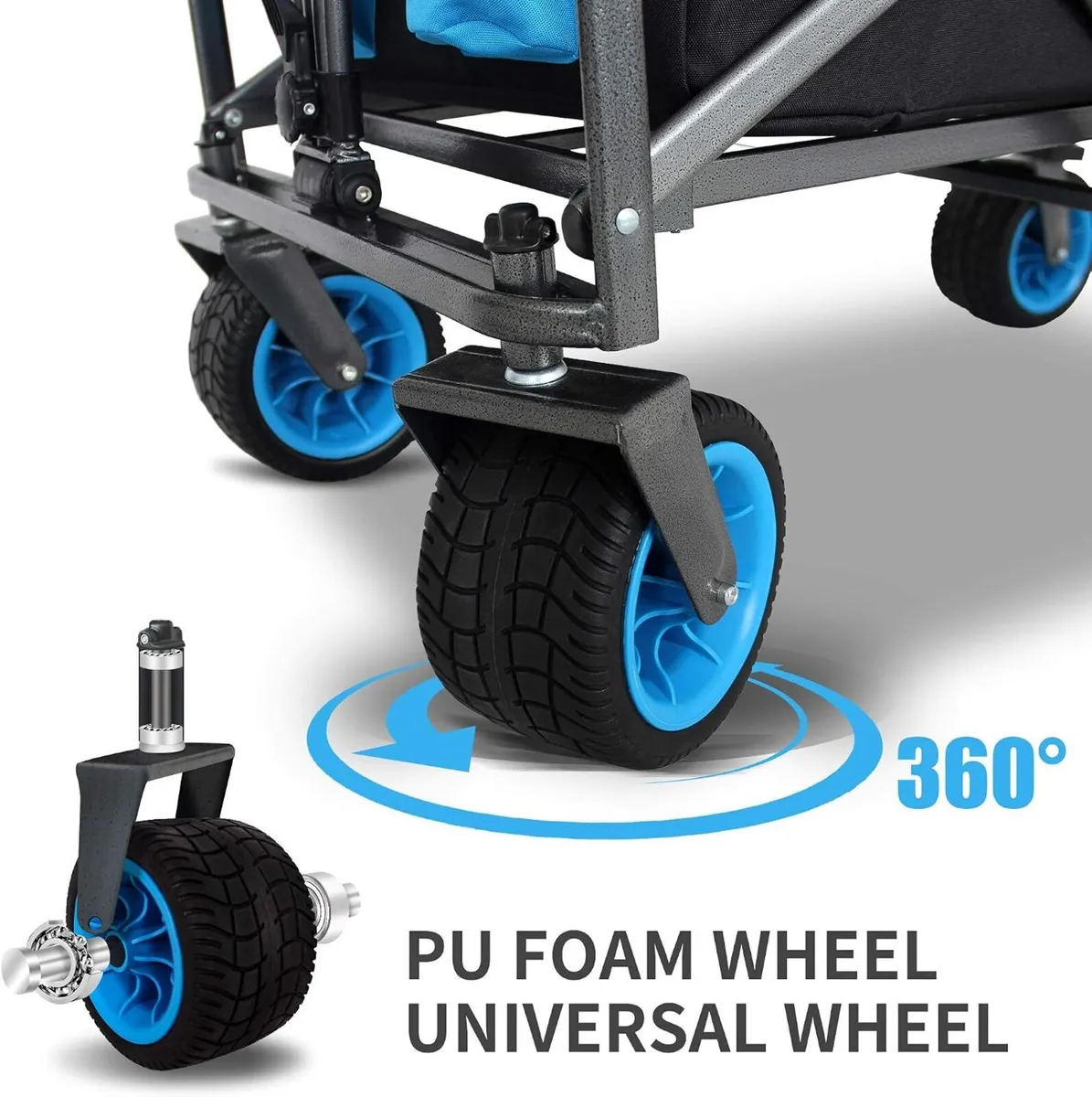 Garden Collapsible Wagon All-Terrain Trolley - Image 4