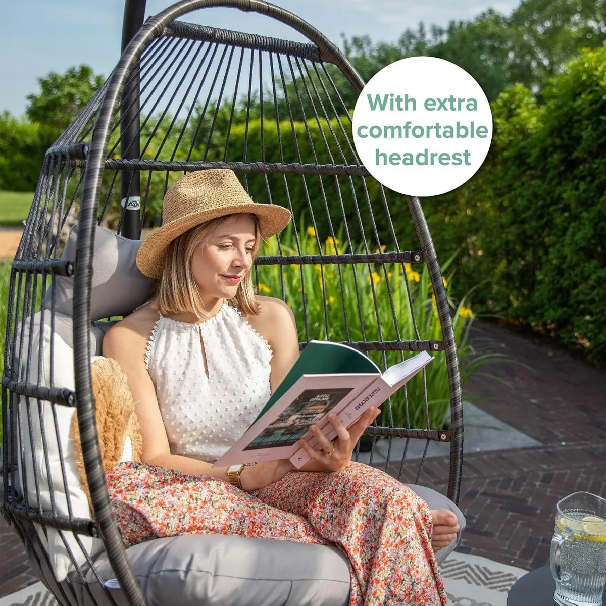 Egg Chair with Stand Rattan Hanging - Image 3