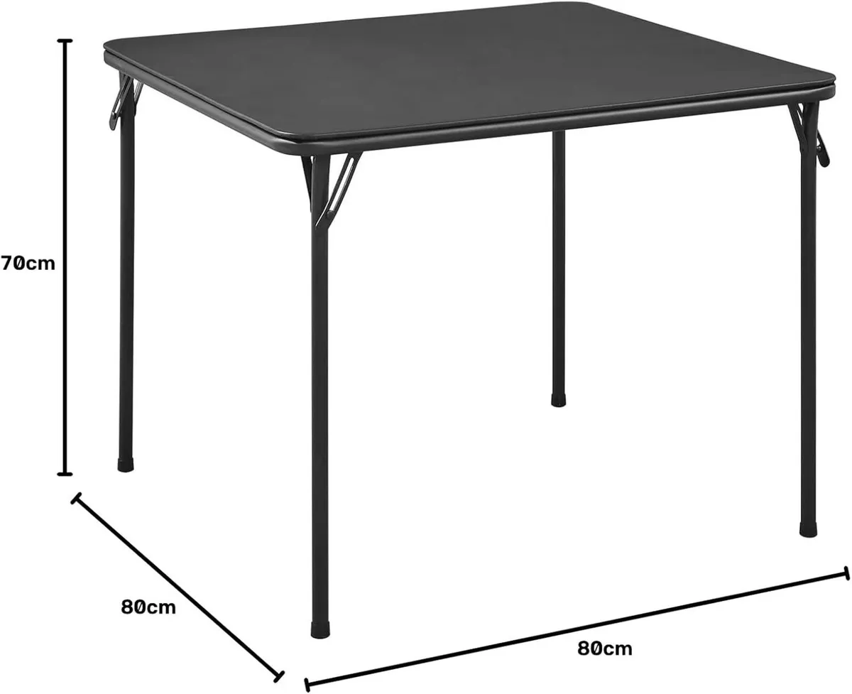 80CM Square Folding Card Table Foldable - Image 3