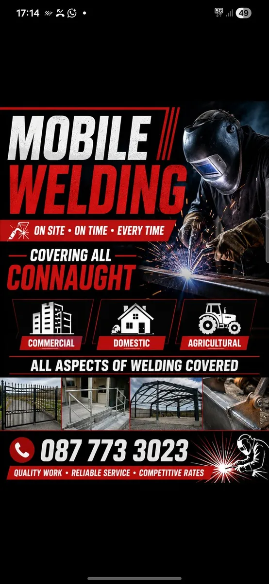Mobile welding available