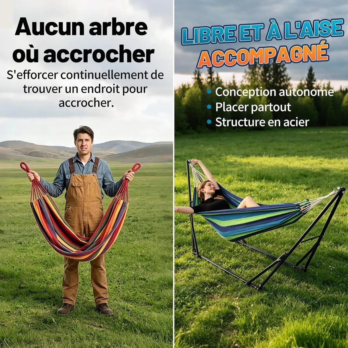 Portable Hammock with Stand for Outside Or Inside - Image 3