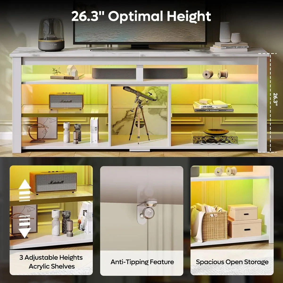 140CM LED TV Cabinet 55-65 Inch Stand - Image 4