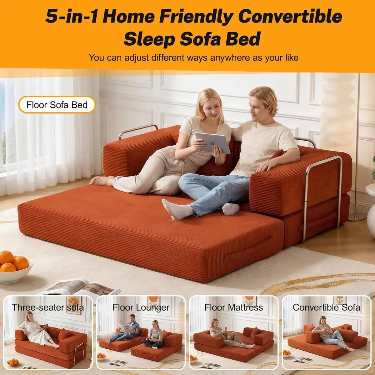 Boneless Couch Sofa Bed for Living Room - Image 4
