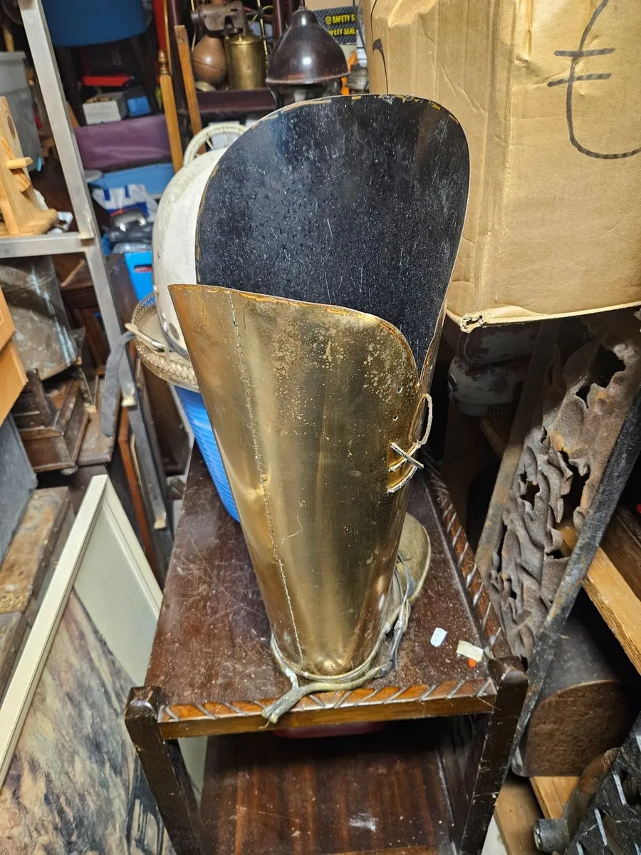 Vintage Brass Cavalry Umbrella Stand - Image 3