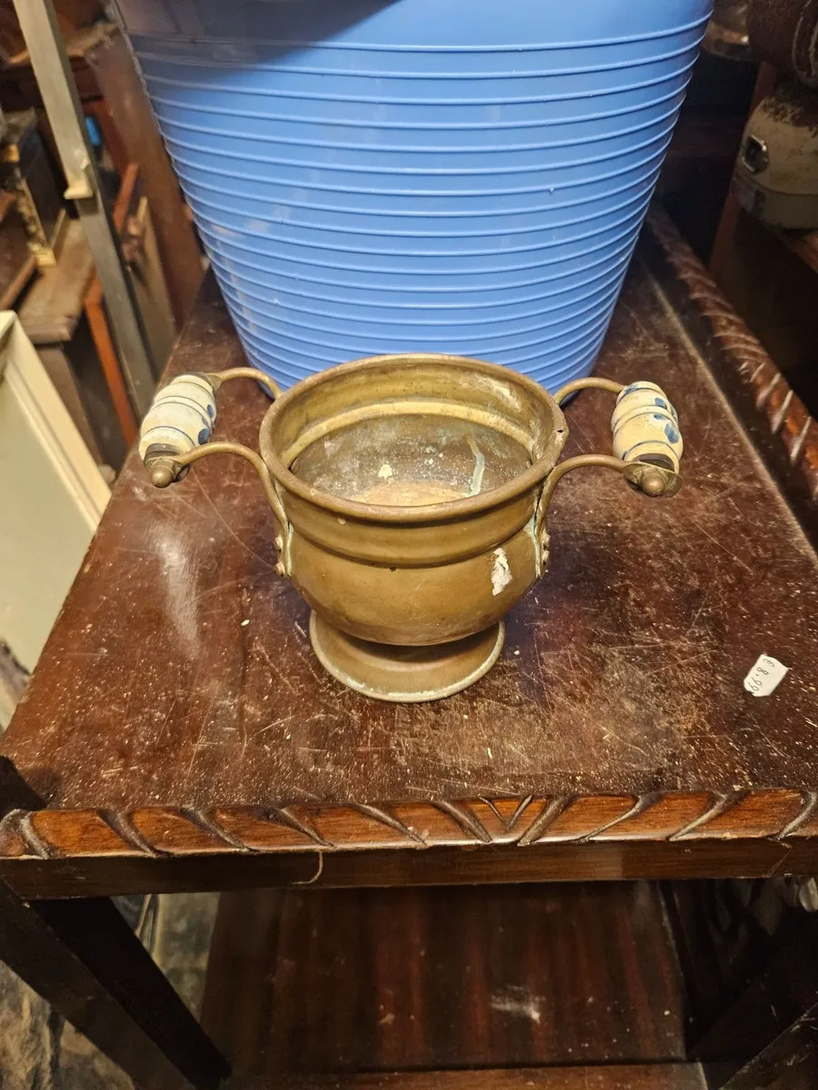Vintage Brass Pot - Image 2