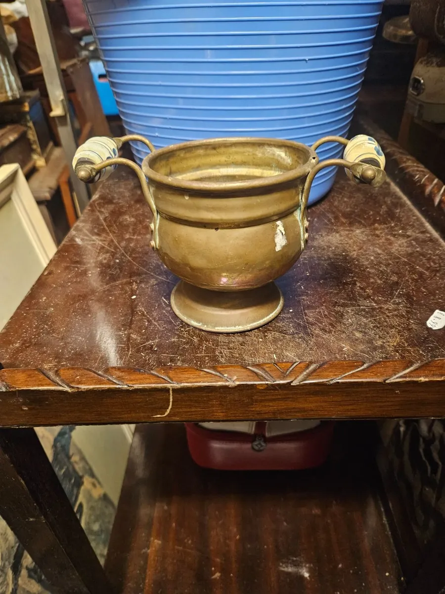 Vintage Brass Pot - Image 3