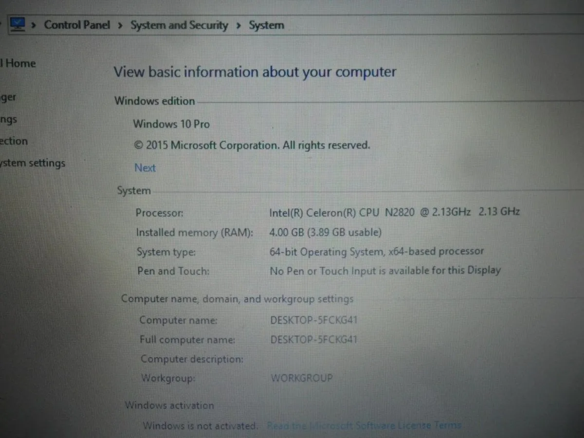 Toshiba Laptop - Image 4