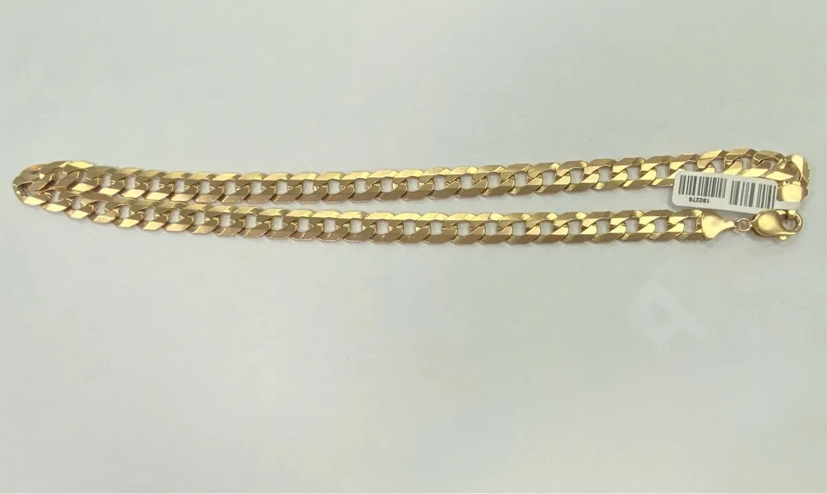 Men’s gold curb link chain - Image 1