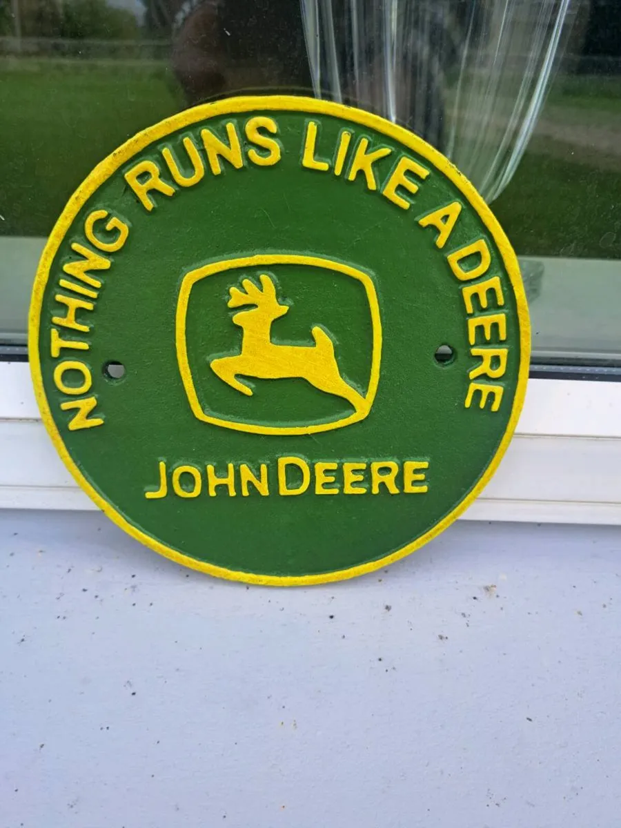 John deer cast iron signs €35 each - Image 1