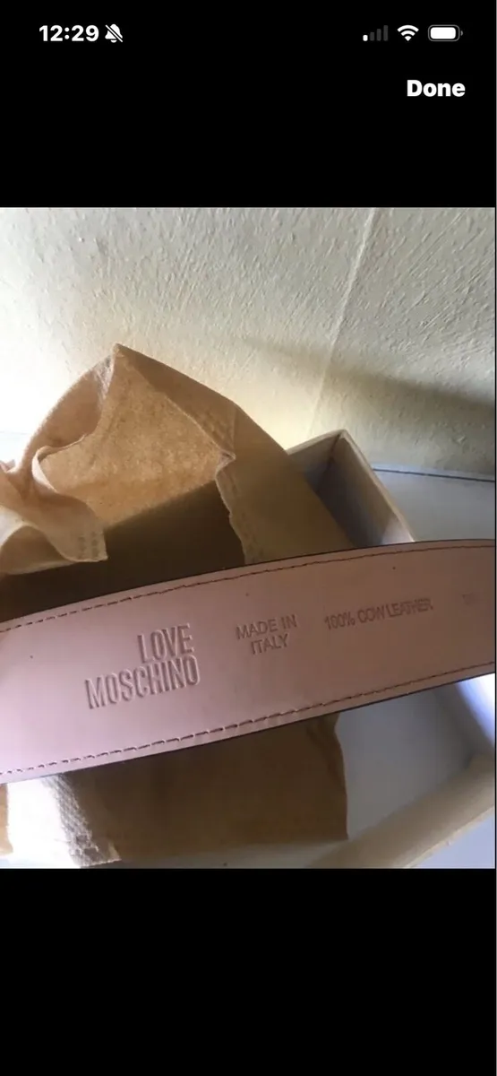 Moschino Logo Leather Belt - Image 4