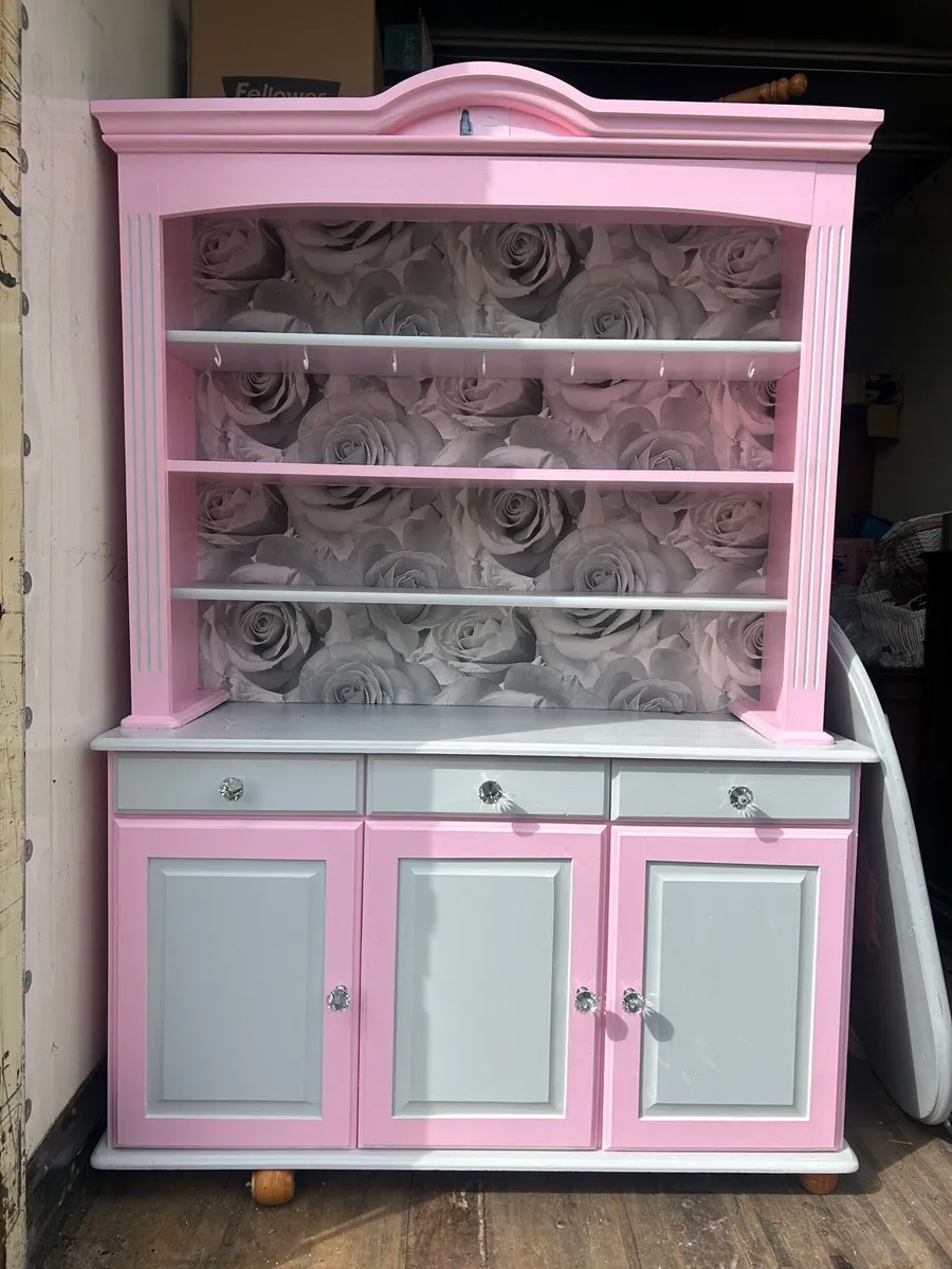 Pretty Pink & Grey Dresser - Image 1