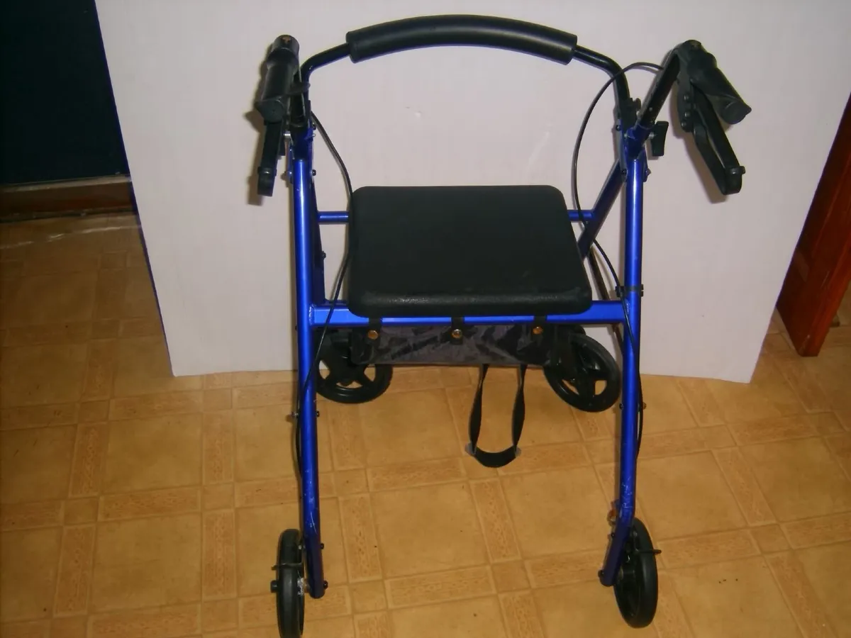 Mobility Rollator Walker + storage, brakes - Image 1