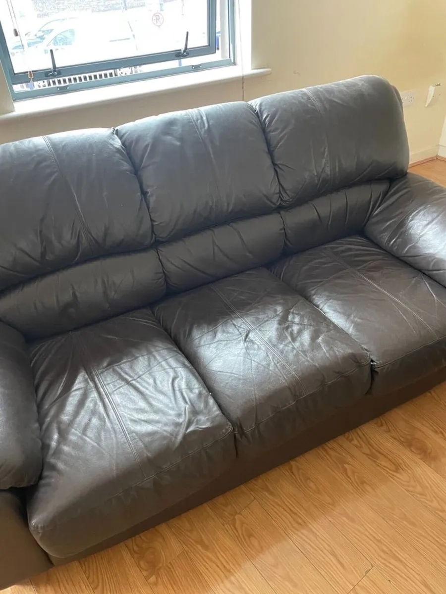 2 Leather Couches for Free - Image 3
