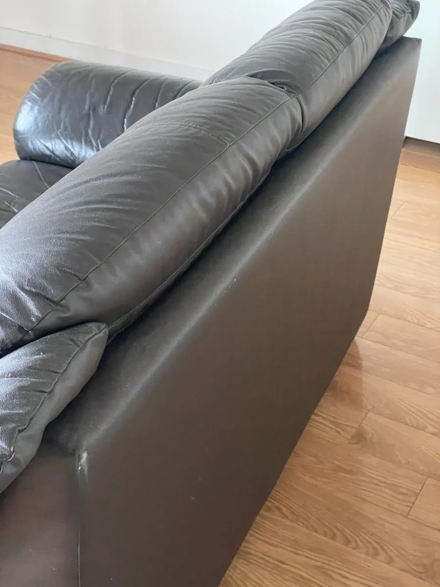2 Leather Couches for Free - Image 1