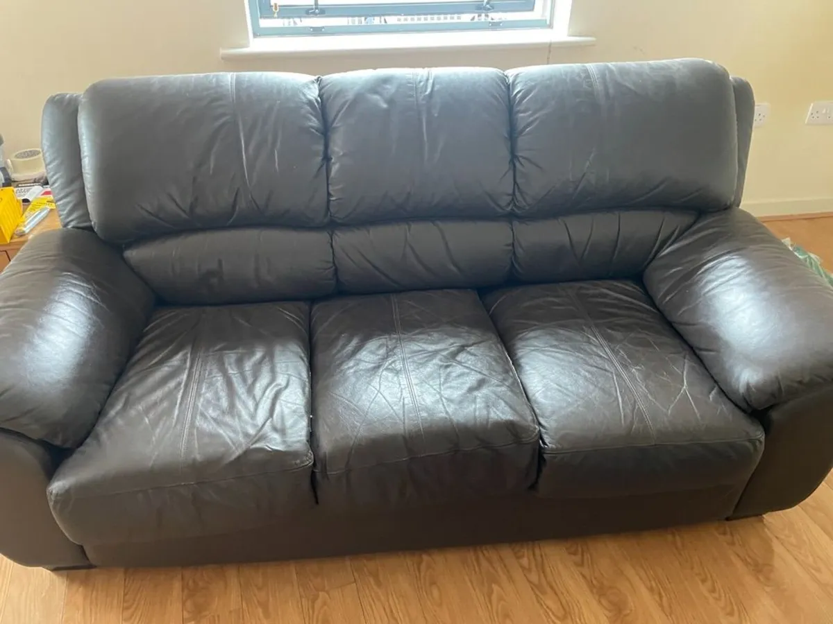 2 Leather Couches for Free - Image 4