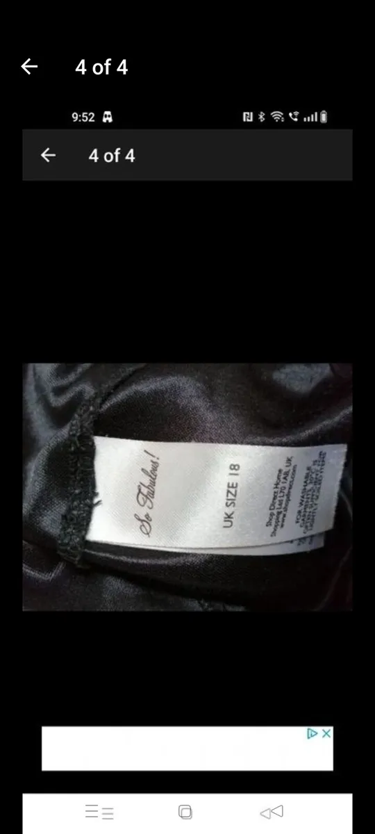 So Fabulous. Black top. Fully lined Size 18. €5.
C - Image 4