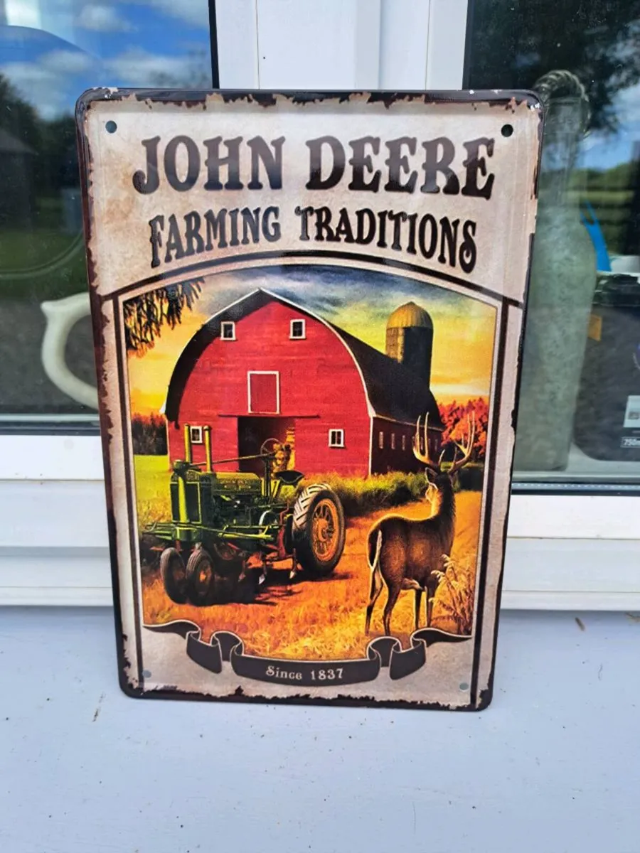 John deer  metal sign