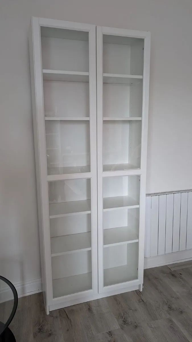 IKEA BILLY bookcase with glass doors