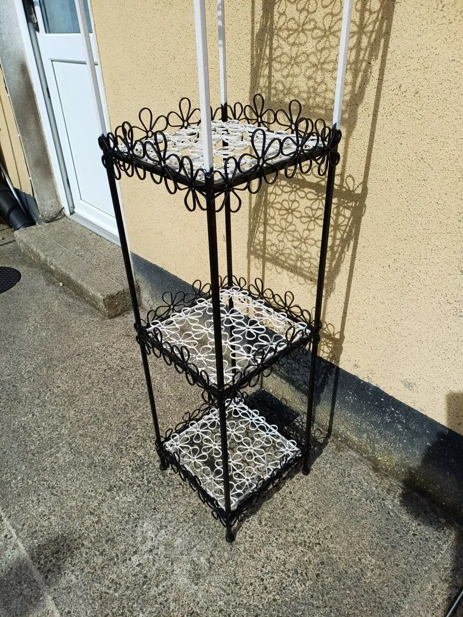 Vintage Wrought Iron Plant Stand - Image 1