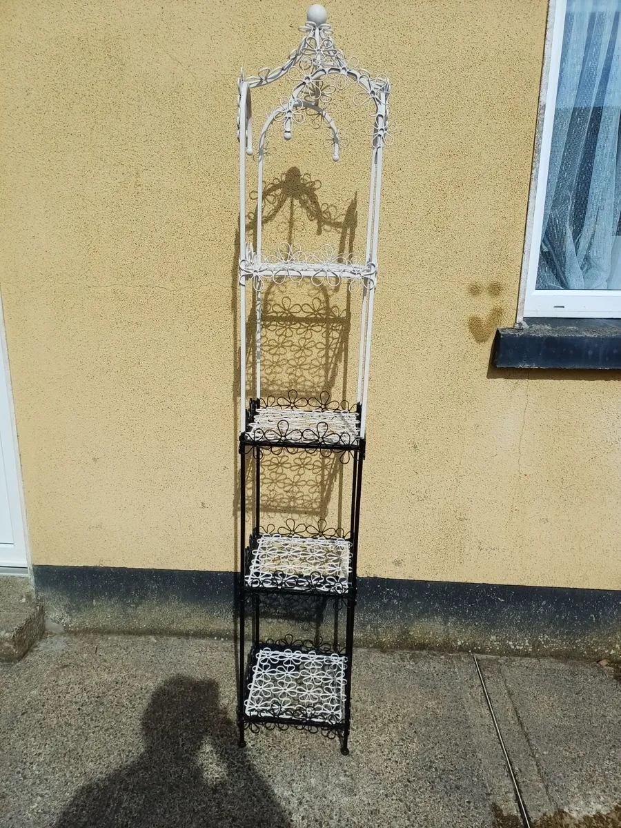 Vintage Wrought Iron Plant Stand - Image 4