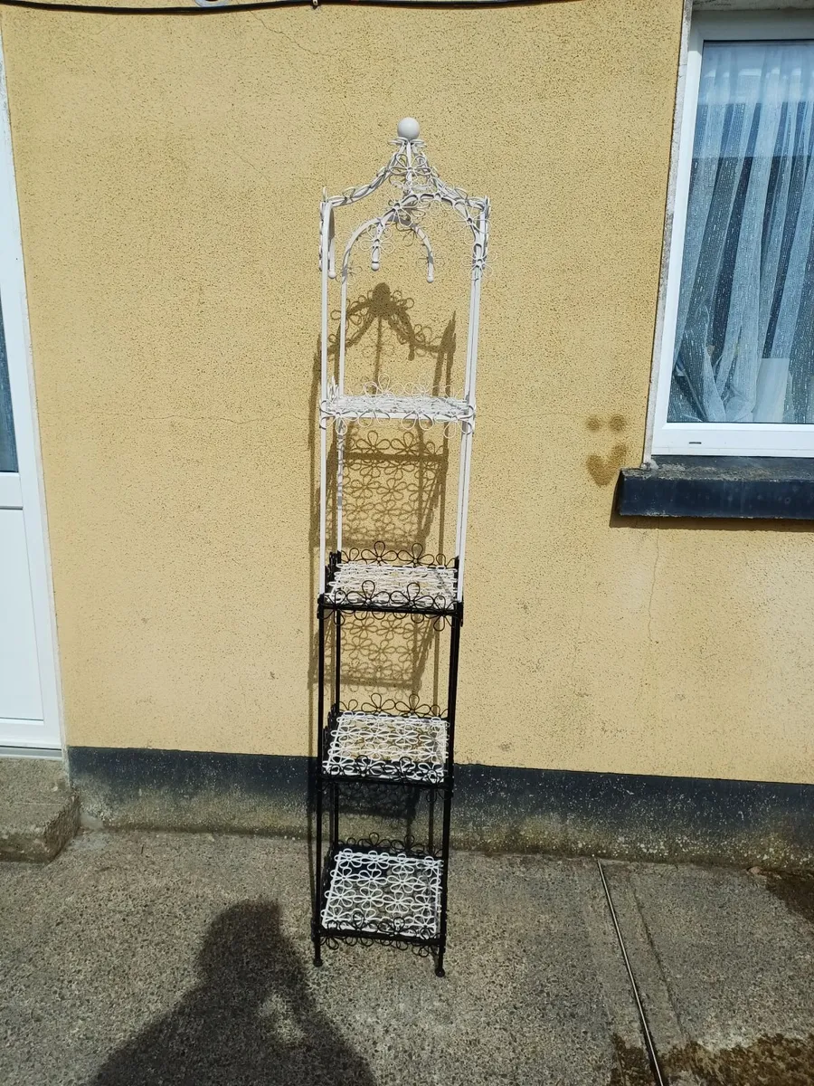 Vintage Wrought Iron Plant Stand - Image 2