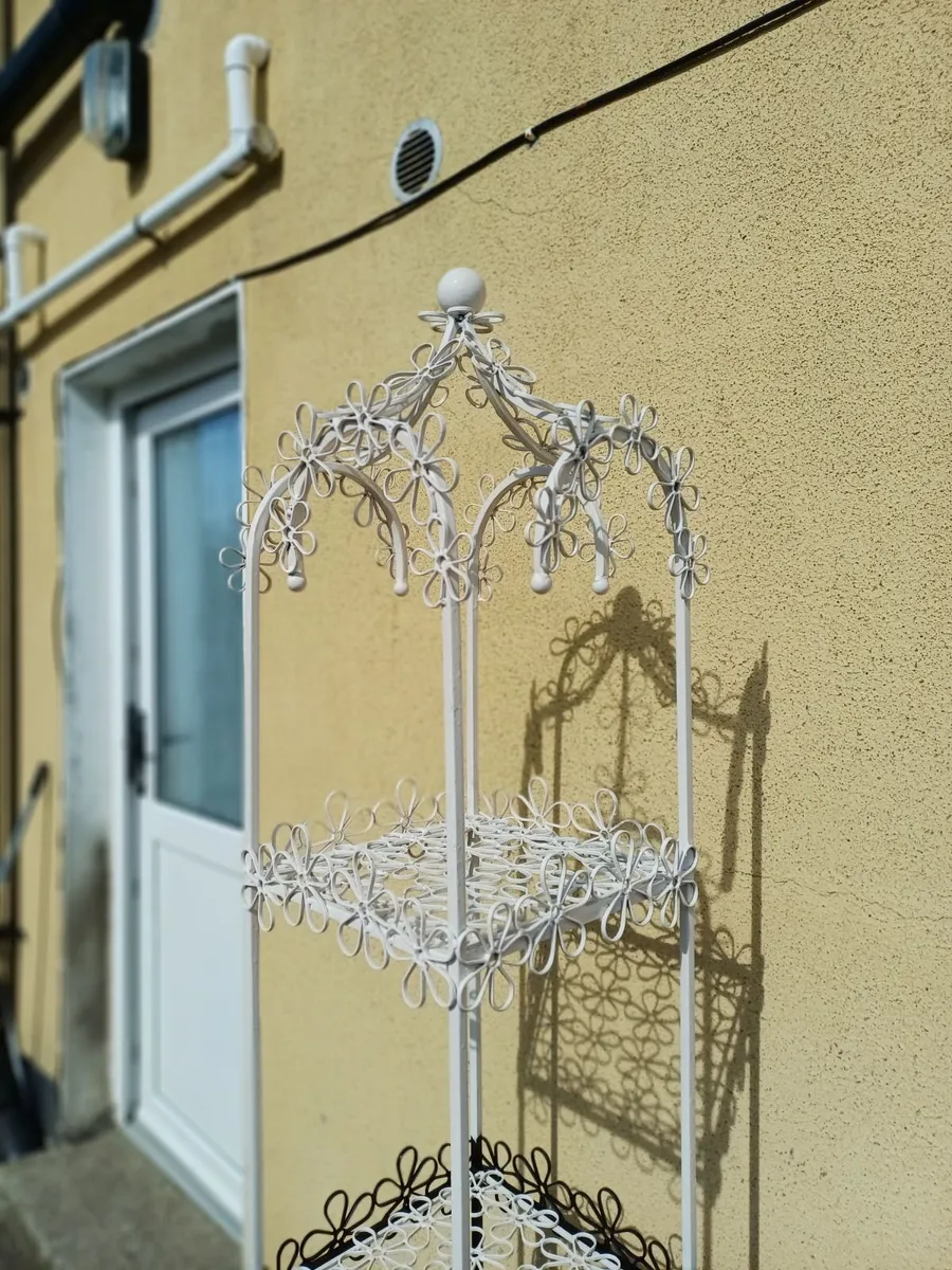 Vintage Wrought Iron Plant Stand - Image 3