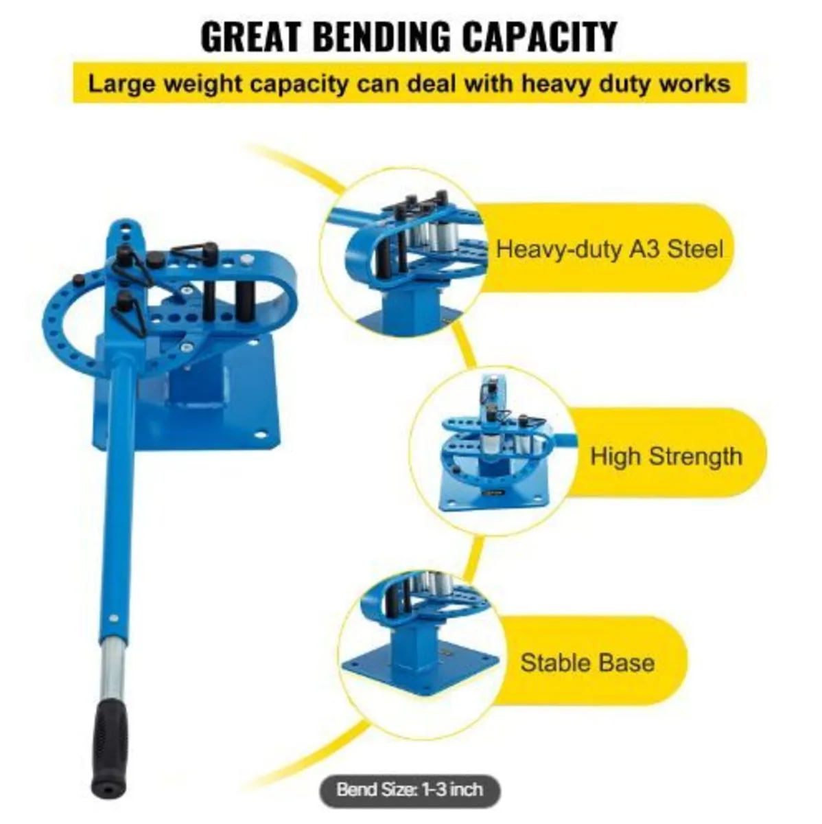 YP-9 Manual Bender, Soild Round Square Bar - Image 3