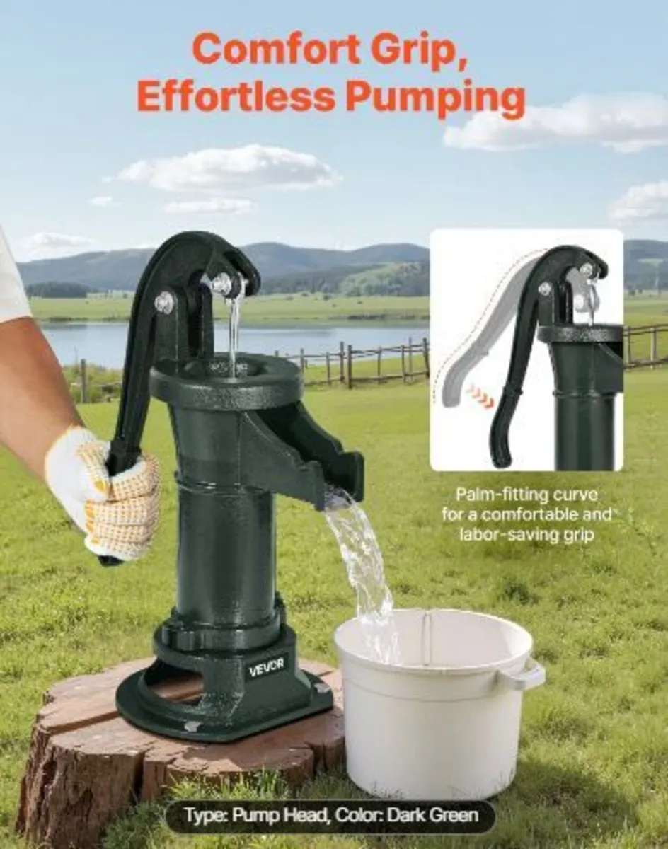 Well Hand Pitcher Pump, 25 ft Maximum Lift - Image 3
