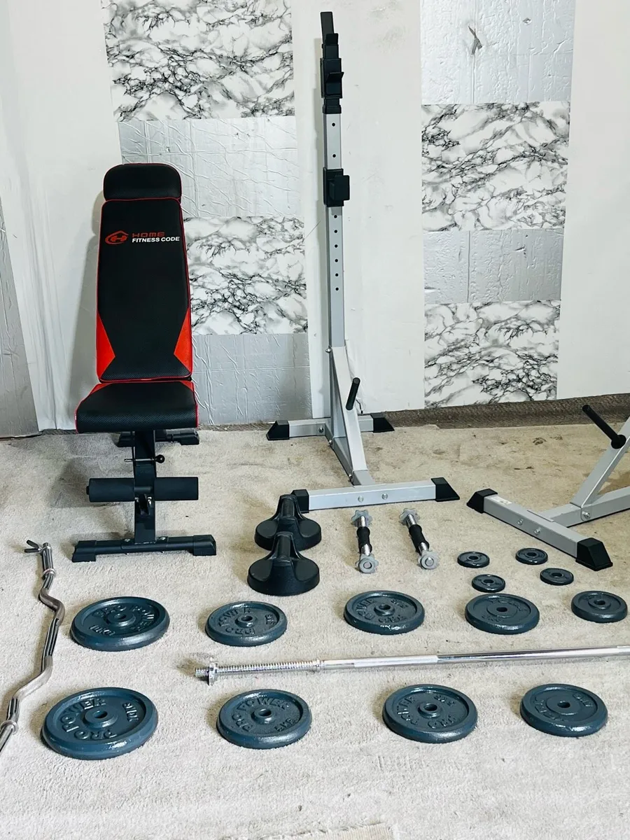 LIFE TIME IRON WEIGHTS RACK BENCH BARBELL DUMLS - Image 4