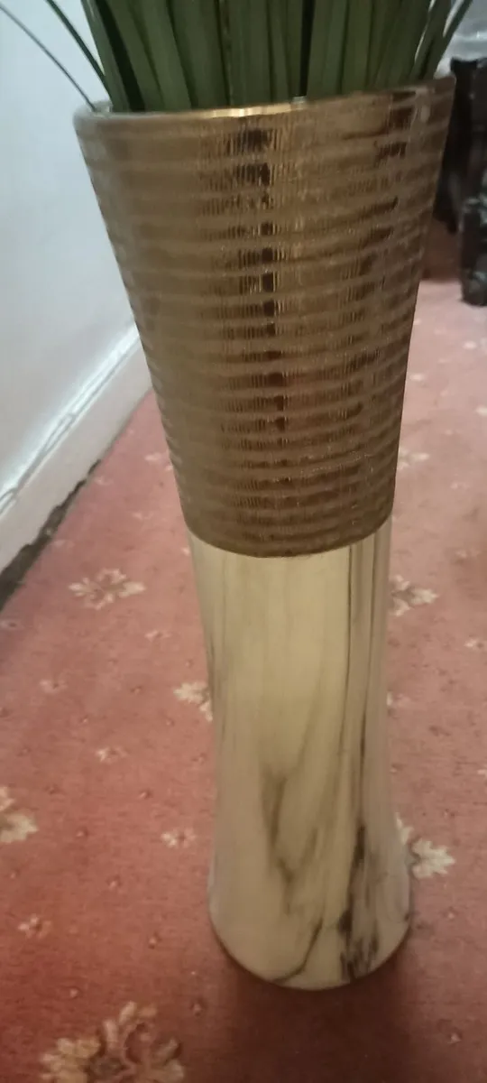 Tall Vase of Imitation  Flowers - Image 3