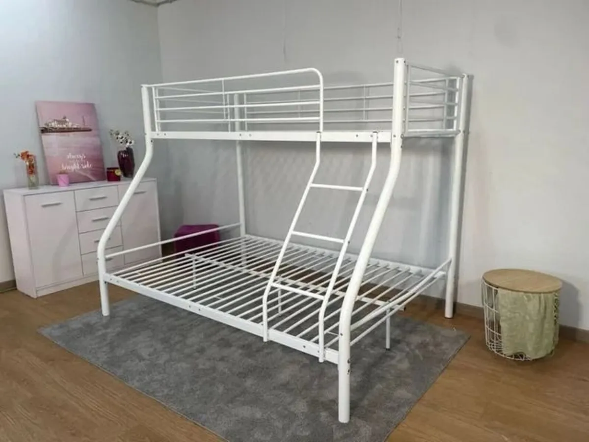 🏠 WHITE DOUBLE METAL BUNK BED  €219 FREE DELIVERY - Image 2